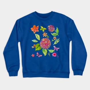 Hydrangea And Wildflowers Crewneck Sweatshirt